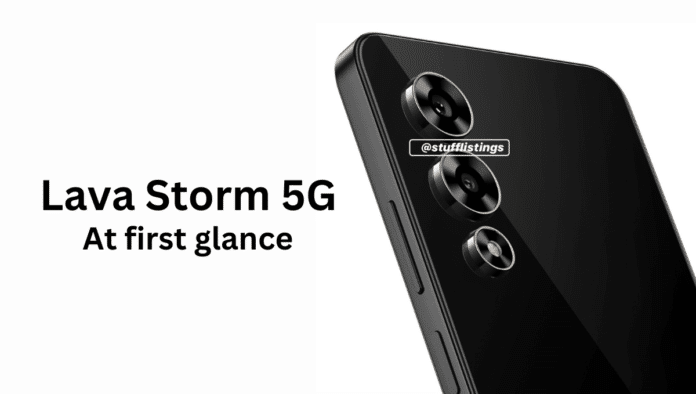 First look of Lava Storm 5G in Black