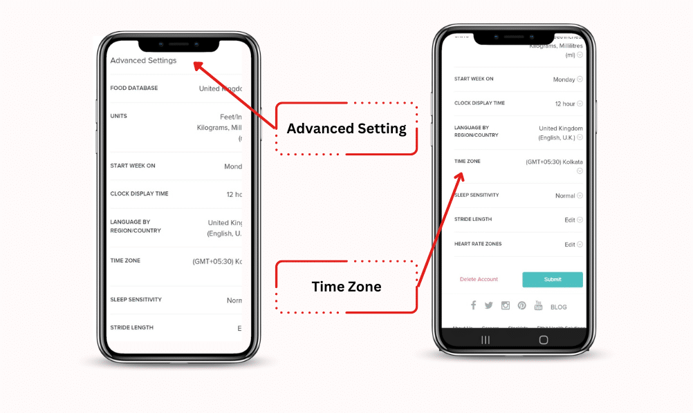 Fitbit watch time setting