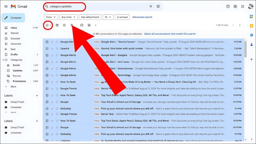 How To Clear Gmail Storage