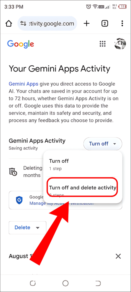 How To Delete Gemini Chats On Mobile